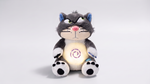 Peluche Gato respirable calmante - fondo estudio