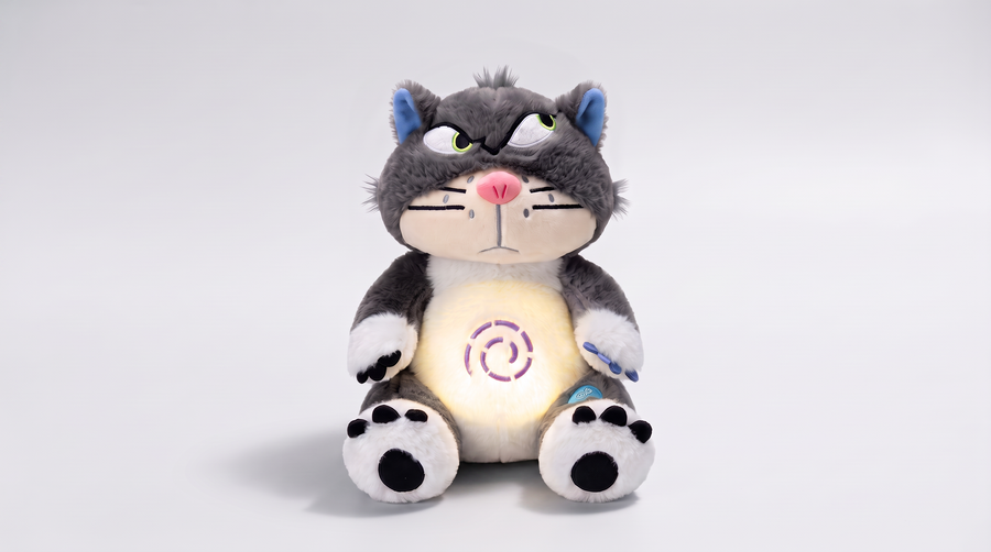 Peluche Gato respirable calmante - fondo estudio