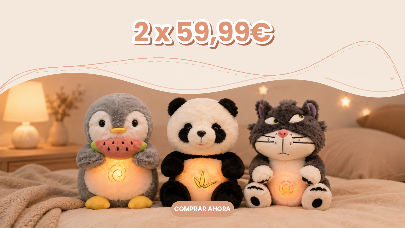 ZipFur — peluches respirables calmantes, pack 2 por 59,99€